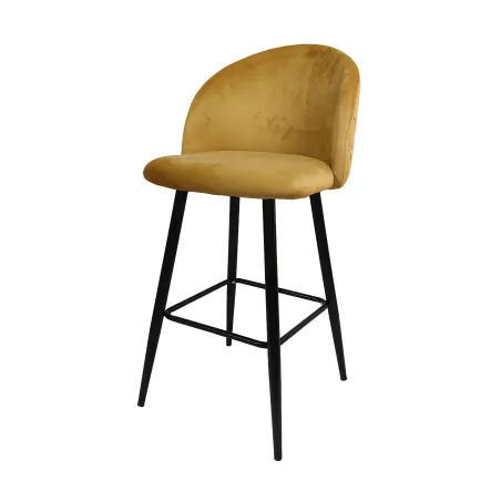 Taburete Velvet mostaza sin brazos: estilo y confort