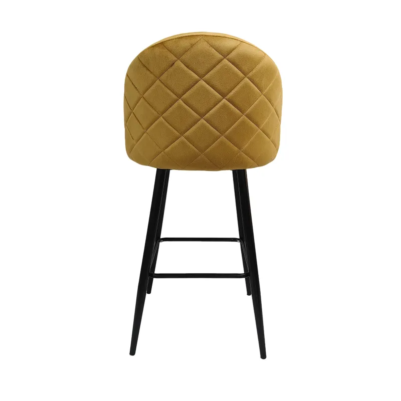 Taburete Velvet mostaza sin brazos: estilo y confort