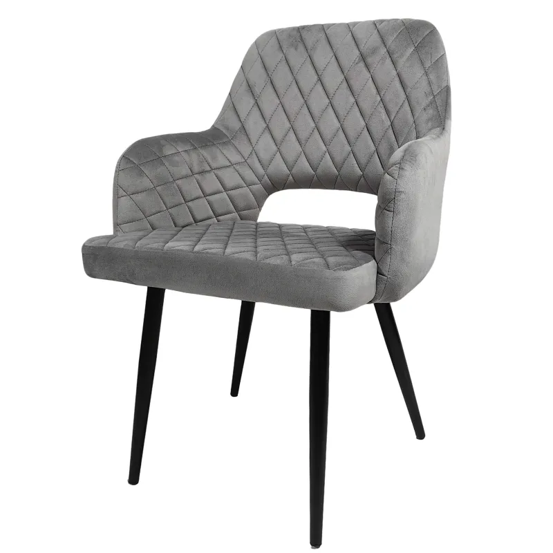Sillón Velvet gris: moderno, suave y confortable