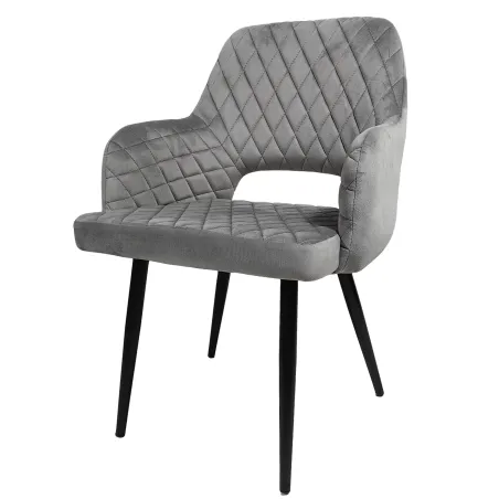 Sillón Velvet gris: moderno, suave y confortable