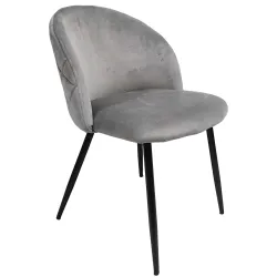 Silla Velvet gris vintage: elegante y versátil