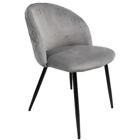 Silla Velvet gris vintage: elegante y versátil