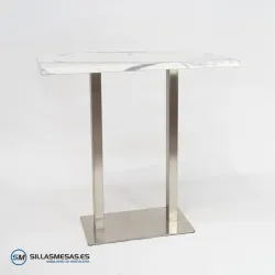 Mesa alta Noel doble inox exterior: estilo duradero