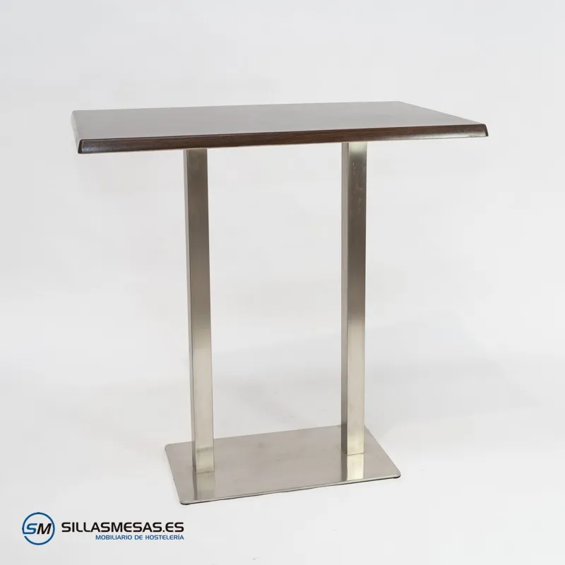 Mesa alta Noel doble inox exterior: estilo duradero