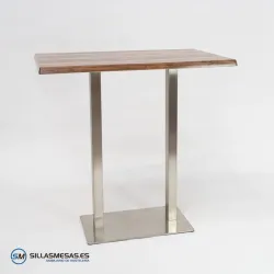 Mesa alta Noel doble inox exterior: estilo duradero