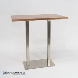Mesa alta Noel doble inox exterior: estilo duradero