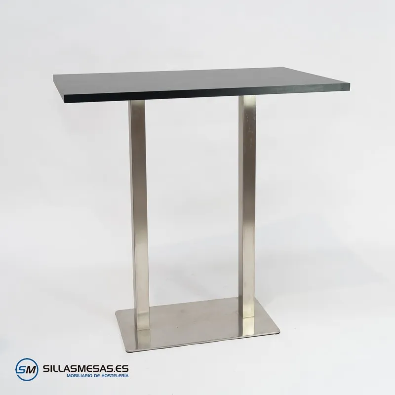Mesa alta NOEL DOBLE INOX BASE 75X40, mobiliario para hoteles