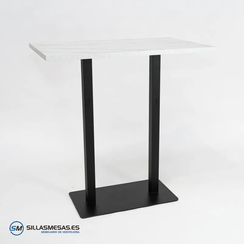 MESA ALTA NOEL DOBLE INTERIOR pie negro