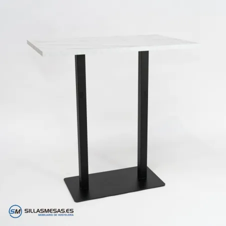 MESA ALTA NOEL DOBLE INTERIOR pie negro
