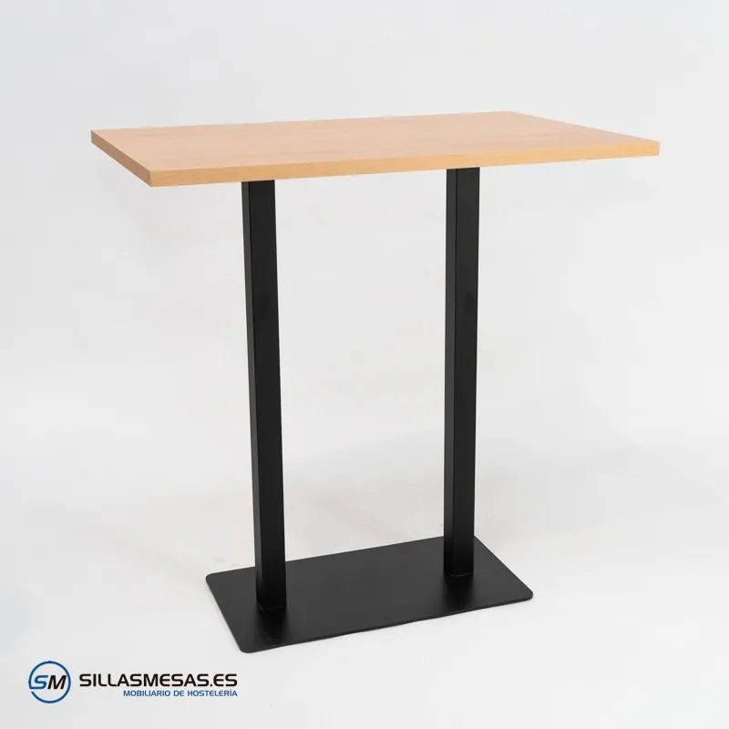 MESA ALTA NOEL DOBLE INTERIOR pie negro