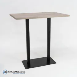 MESA ALTA NOEL DOBLE INTERIOR pie negro