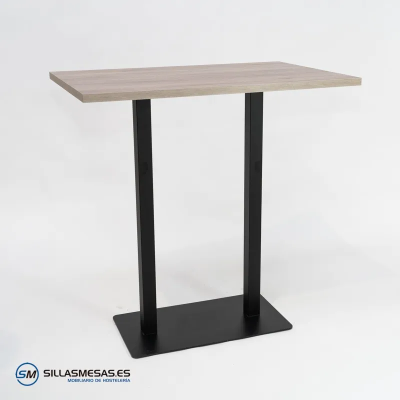 MESA ALTA NOEL DOBLE INTERIOR pie negro