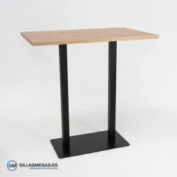 MESA ALTA NOEL DOBLE INTERIOR pie negro