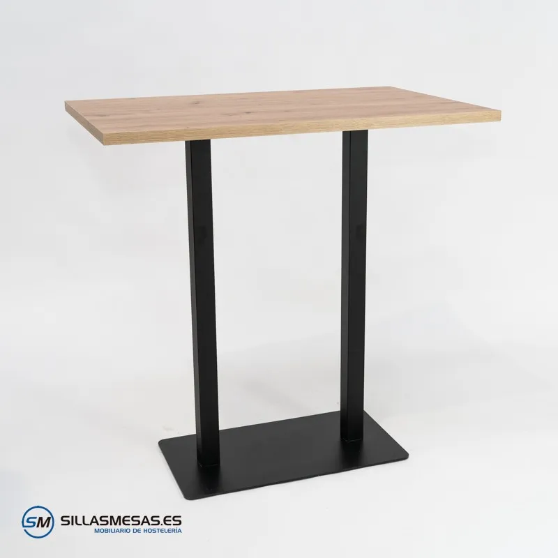 MESA ALTA NOEL DOBLE INTERIOR pie negro