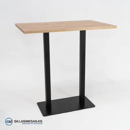 MESA ALTA NOEL DOBLE INTERIOR pie negro