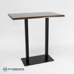 MESA ALTA NOEL DOBLE EXTERIOR pie negro
