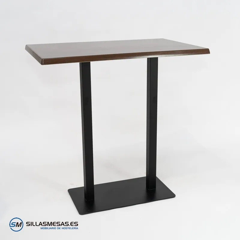 MESA ALTA NOEL DOBLE EXTERIOR pie negro