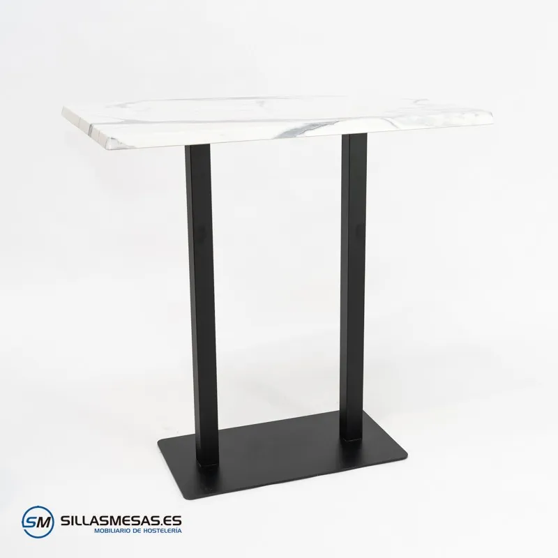 MESA ALTA NOEL DOBLE EXTERIOR pie negro