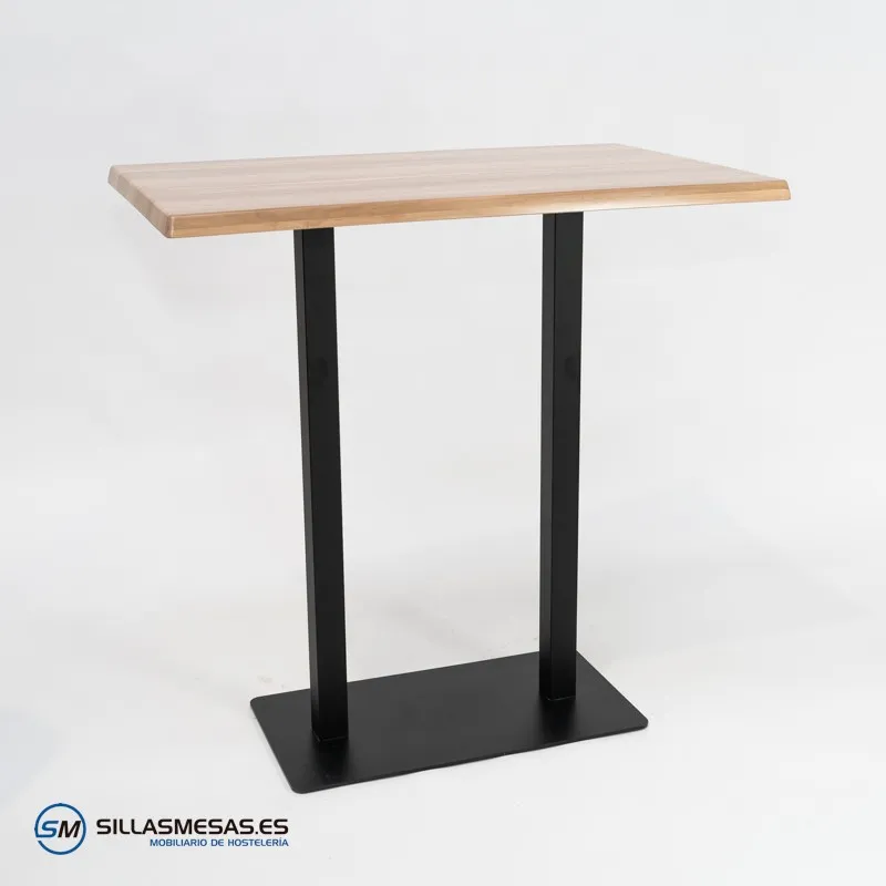 MESA ALTA NOEL DOBLE EXTERIOR pie negro