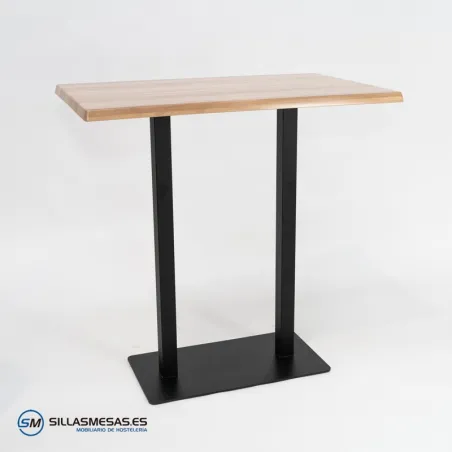 MESA ALTA NOEL DOBLE EXTERIOR pie negro