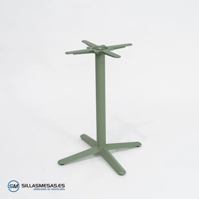 MESA ESTRELLA CUADRADA INTERIOR pie verde