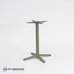 MESA ESTRELLA CUADRADA INTERIOR pie verde