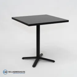 MESA ESTRELLA CUADRADA INTERIOR pie negro