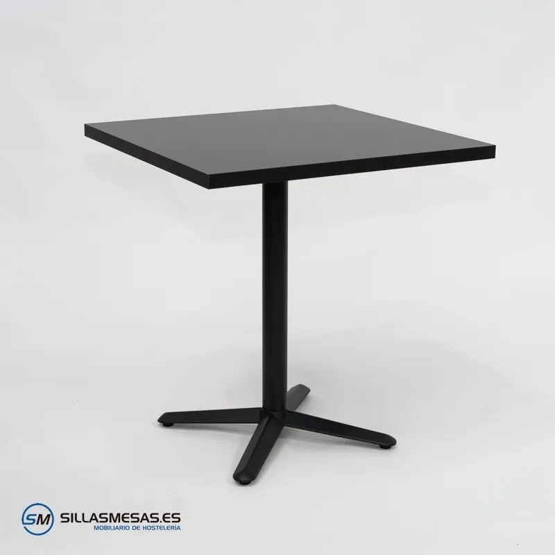 MESA ESTRELLA CUADRADA INTERIOR pie negro