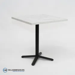MESA ESTRELLA CUADRADA INTERIOR pie negro