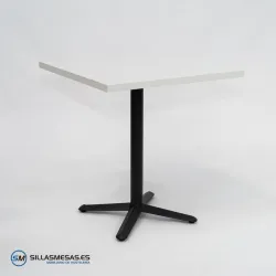 MESA ESTRELLA CUADRADA INTERIOR pie negro