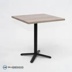 MESA ESTRELLA CUADRADA INTERIOR pie negro