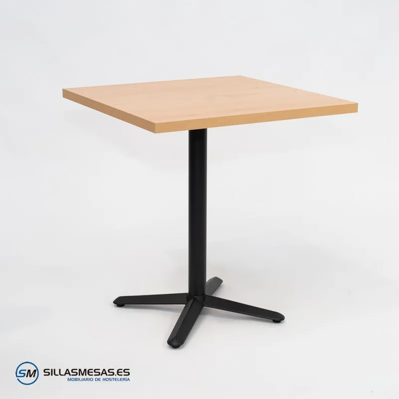 MESA ESTRELLA CUADRADA INTERIOR pie negro
