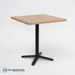MESA ESTRELLA CUADRADA INTERIOR pie negro
