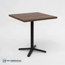 MESA ESTRELLA CUADRADA INTERIOR pie negro