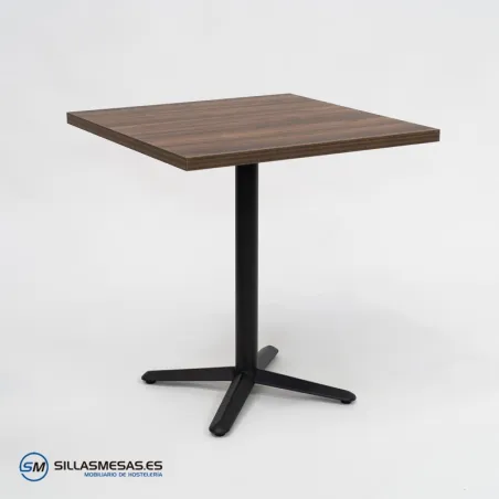 MESA ESTRELLA CUADRADA INTERIOR pie negro
