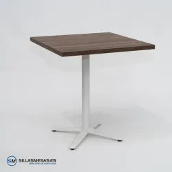 MESA ESTRELLA CUADRADA INTERIOR pie blanco