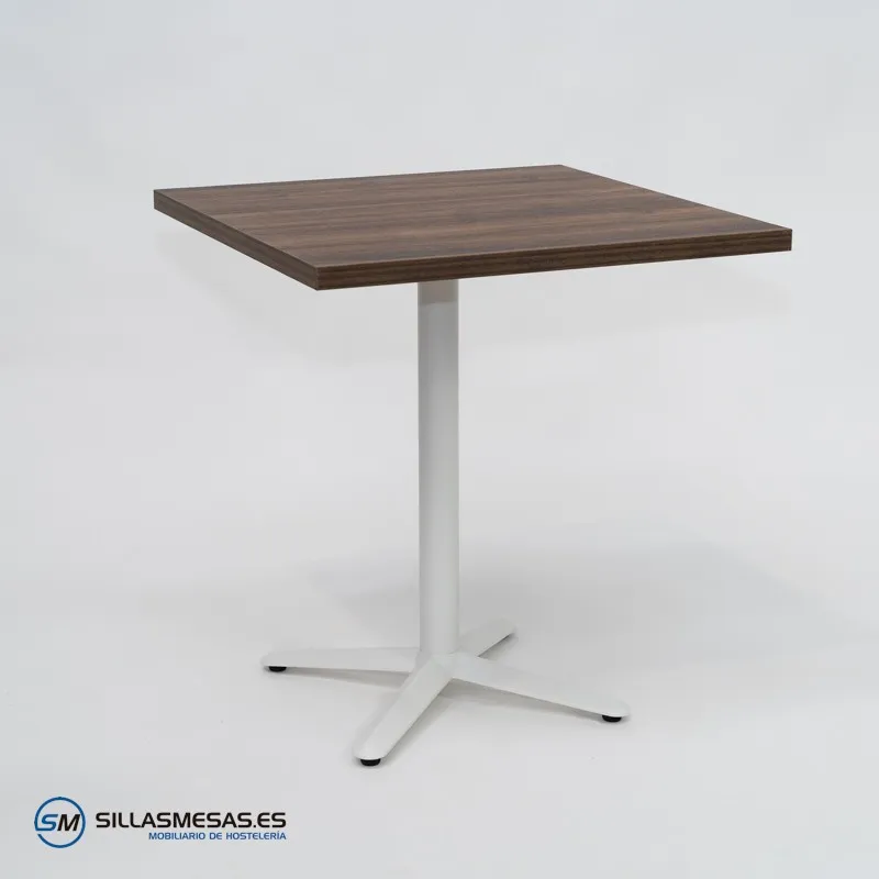 MESA ESTRELLA CUADRADA INTERIOR pie blanco