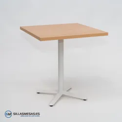 MESA ESTRELLA CUADRADA INTERIOR pie blanco
