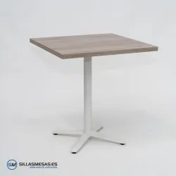 MESA ESTRELLA CUADRADA INTERIOR pie blanco