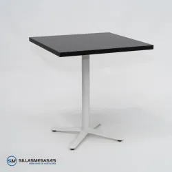 MESA ESTRELLA CUADRADA INTERIOR pie blanco