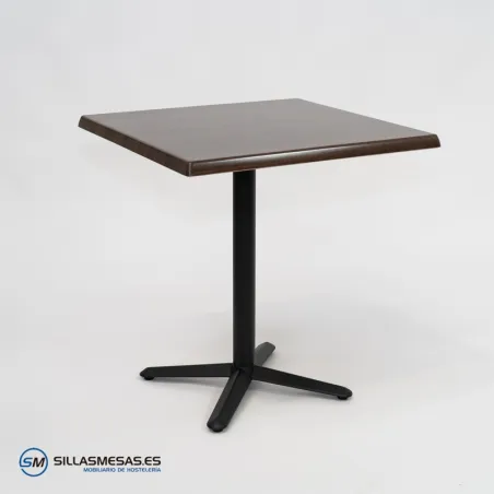MESA ESTRELLA CUADRADA EXTERIOR pie negro