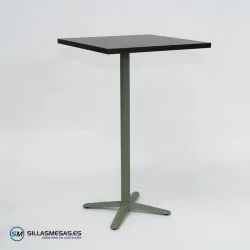 MESA ALTA ESTRELLA CUADRADA INTERIOR pie verde
