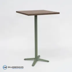 MESA ALTA ESTRELLA CUADRADA INTERIOR pie verde
