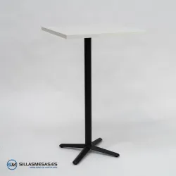 MESA ALTA ESTRELLA CUADRADA INTERIOR pie negro