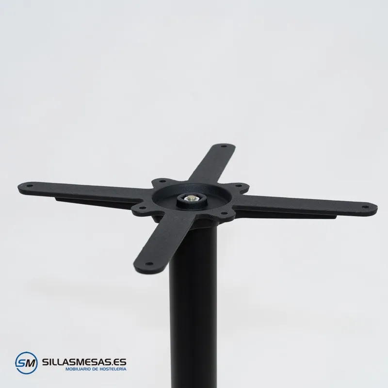 MESA ALTA ESTRELLA CUADRADA INTERIOR pie negro