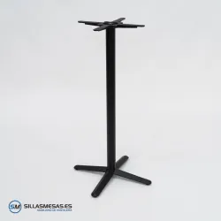 MESA ALTA ESTRELLA CUADRADA INTERIOR pie negro