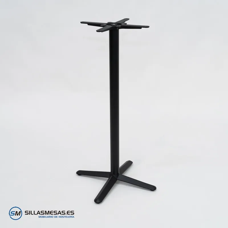 MESA ALTA ESTRELLA CUADRADA INTERIOR pie negro