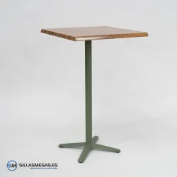 MESA ALTA ESTRELLA CUADRADA EXTERIOR pie verde