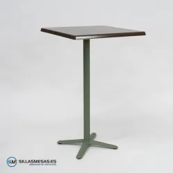 MESA ALTA ESTRELLA CUADRADA EXTERIOR pie verde