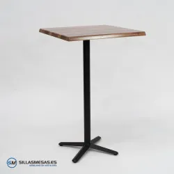 MESA ALTA ESTRELLA CUADRADA EXTERIOR pie negro